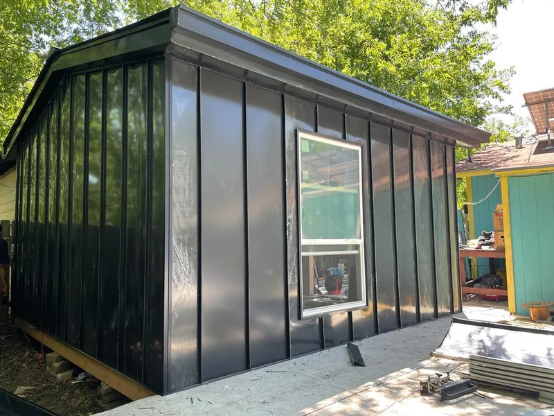 Black standing seam metal wall panels for Metal Roof Installation in Cameron Park